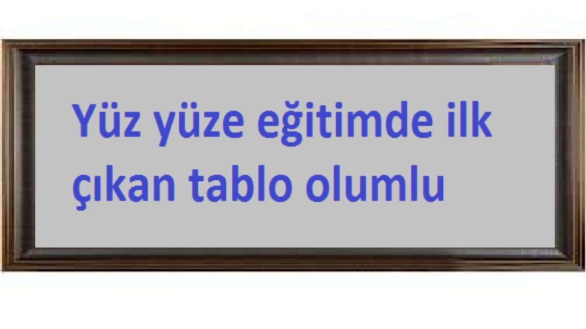 Yüz yüze eğitimde ilk çıkan tablo olumlu