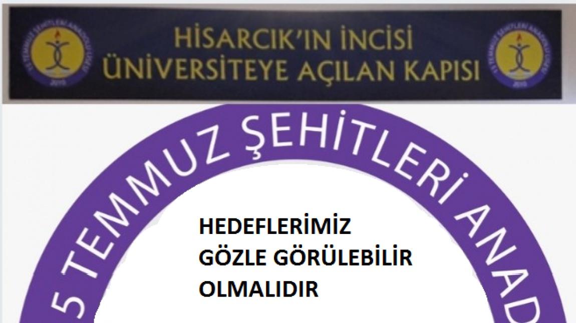 HEDEFLERİMİZ GÖZLE GÖRÜLEBİLİR OLMALIDIR