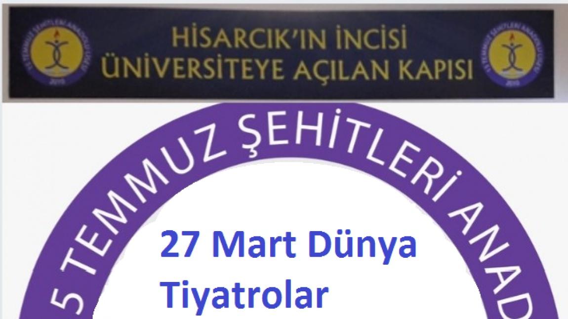 27 Mart Dünya Tiyatrolar Günü