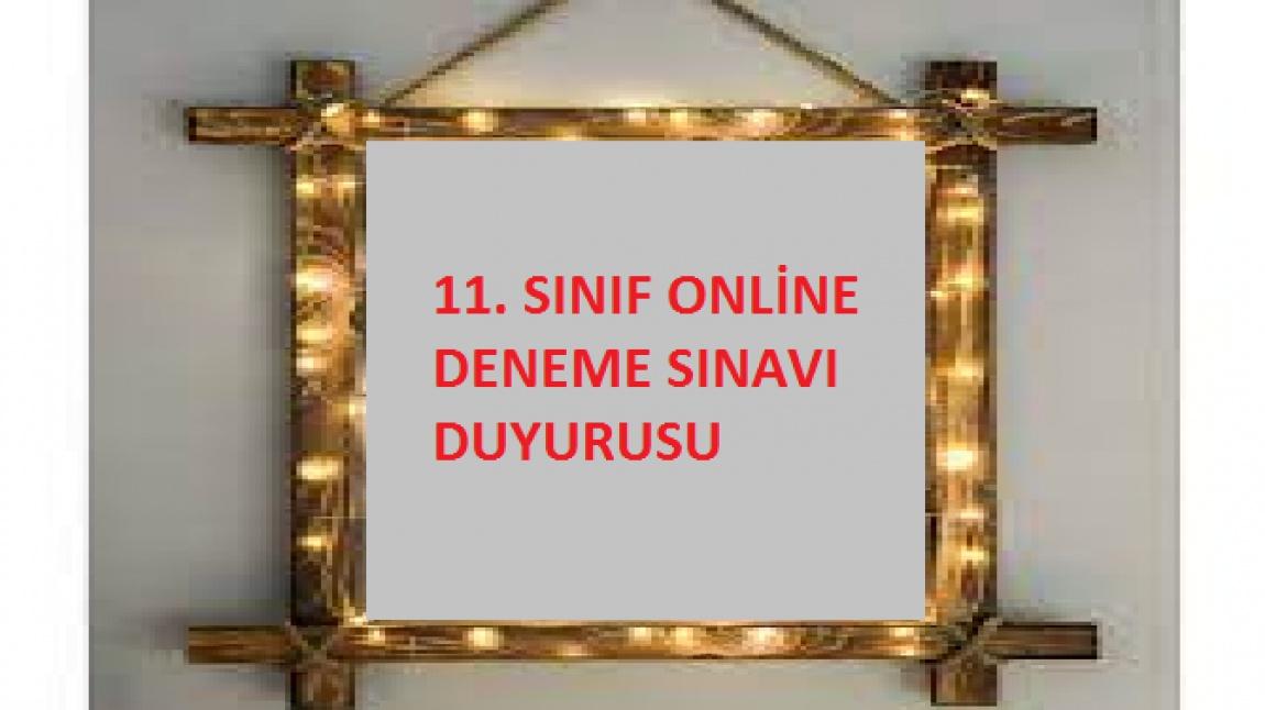 11. SINIF ONLİNE DENEME SINAVI DUYURUSU